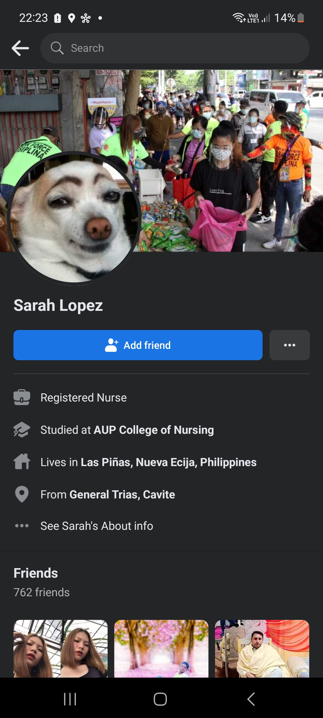 Dummy Facebook account